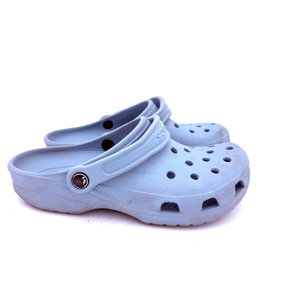 Crocs Light Blue Classic Clogs Sandals Size Men's 6 Women's 8